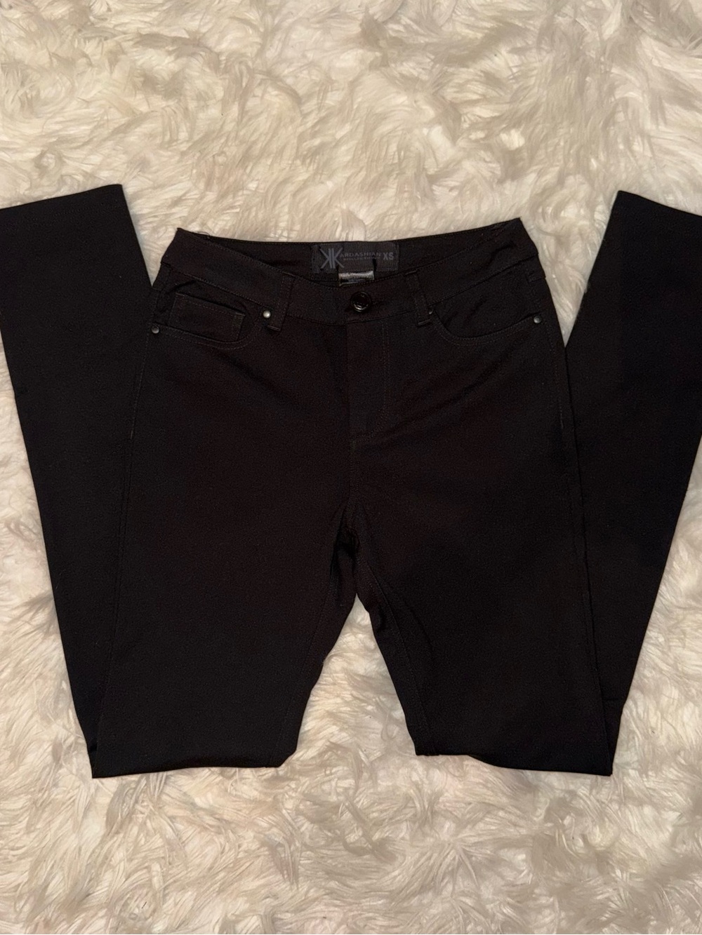Kardashian Kollection Black Skinny Ponte Pants